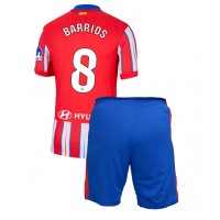 Camisa de time de futebol Atletico Madrid Pablo Barrios #8 Replicas 1º Equipamento Infantil 2024-25 Manga Curta (+ Calças curtas)